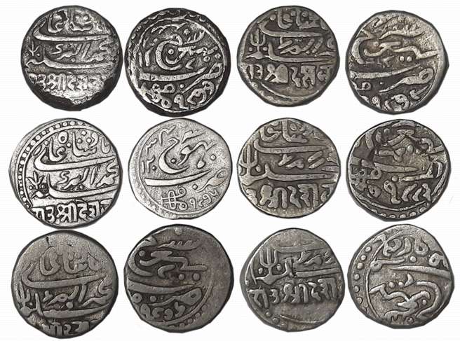 Kutch, Rao Sri Desalji II, Silver Kori (6), VS 1875/ AD 1234 (RS# 148.1), VS 1876 (RS# 148