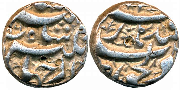 Jahangir, Silver Rupee, 11.36g, Qandahar Mint, RY 16 (KM# 142.2). Very fine.