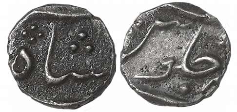 Silver 1/8 Rupee, 1.42g, Surat Mint, in the name of Shah Alam II (P. Stevens# 6.172). Very