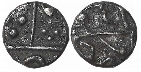 Silver 1/8 Rupee,1.42g, Surat Mint, in the name of Shah Alam II (P. Stevens# 6.172). Very 