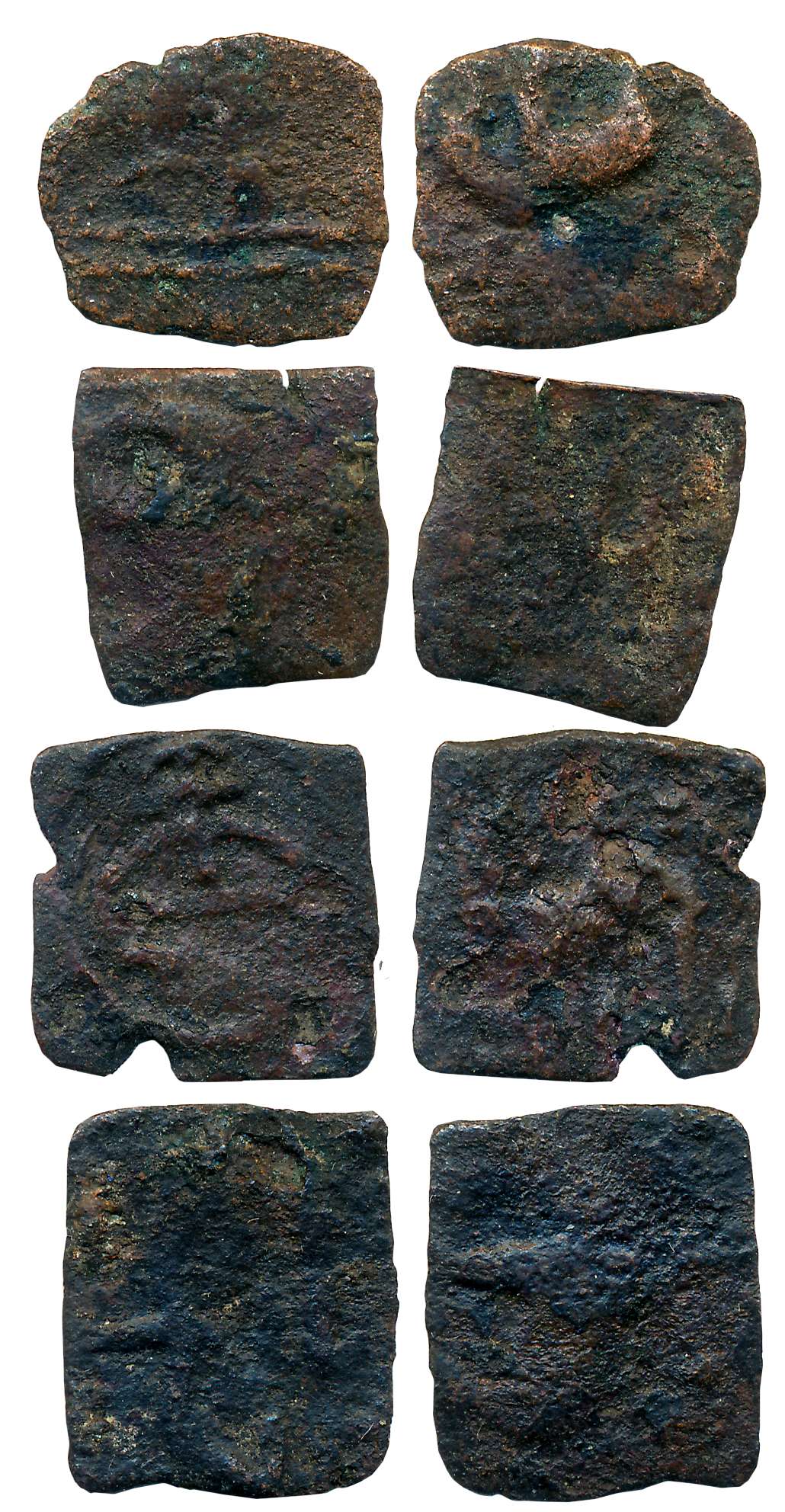 Sangam age Cheras, Copper (4). About fine. 4 coins.