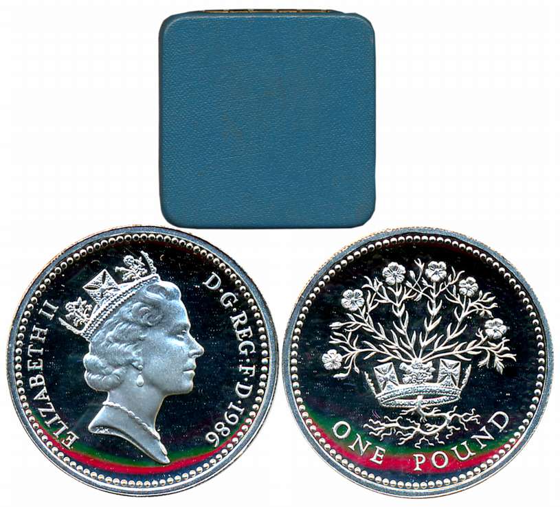 Britain, Elizabeth II, Silver 1 Pound, 19.00g, Proof- Piedfort, Royal Mint, “Scottish This