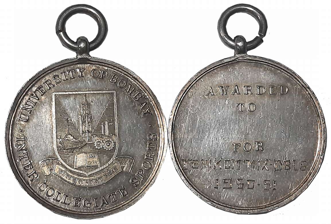 Bombay University Sports Medal, Silver, 15.68g. With suspender loop. Extremely fine.