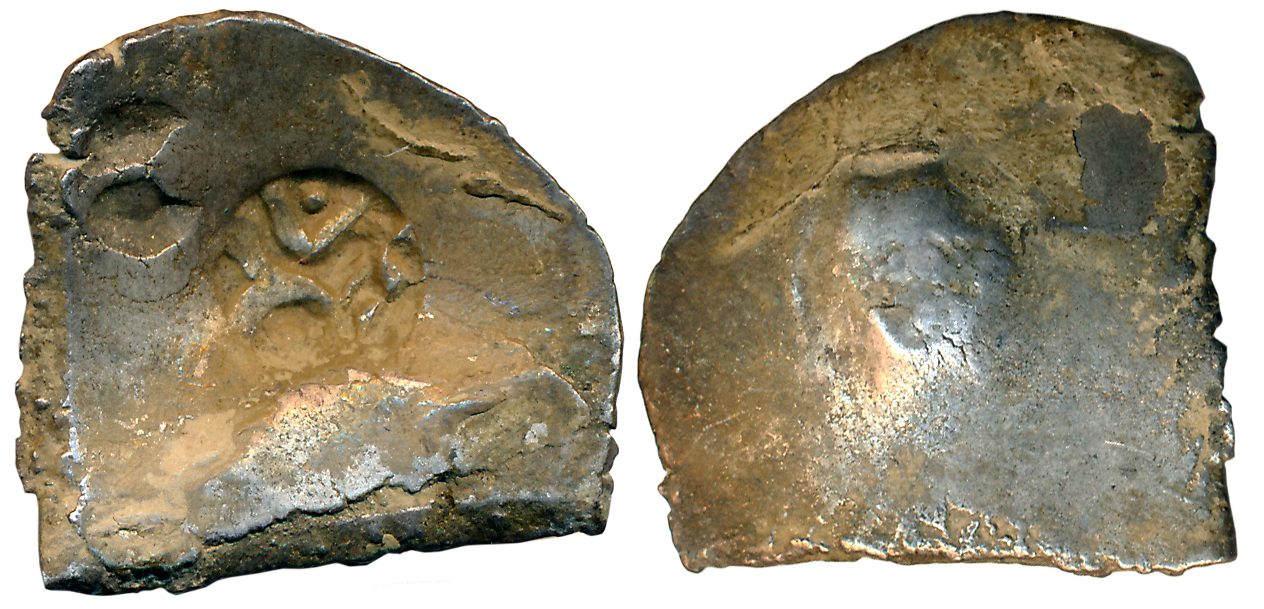 Punch Marked, Attributed to Shakya Janapada, Silver 5 Shana, 7.01g, Single bold punch in c