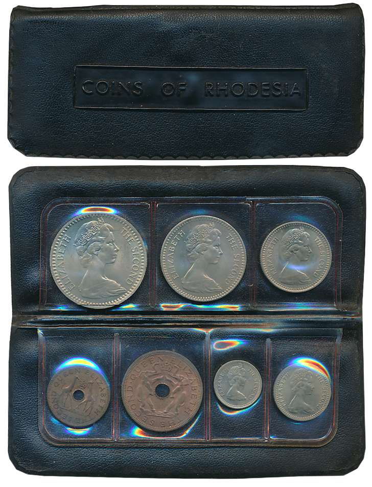 Rhodesia, 1963, One Penny, 1964, Elizabeth II, Set of 7 coins, Copper Nickel, 2½ Shillings