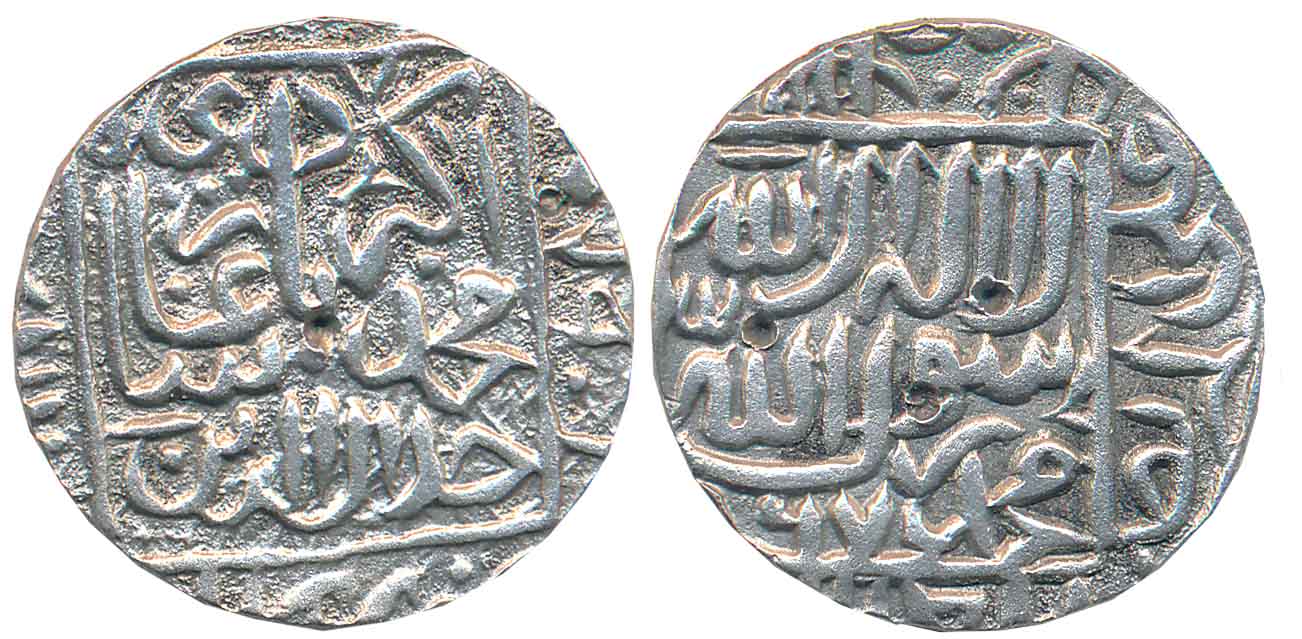 Akbar, Silver Rupee, 10.45g, “Kalima” type, Shergarh Mint, AH 967 (KM# 80.17). Cleaned, fi