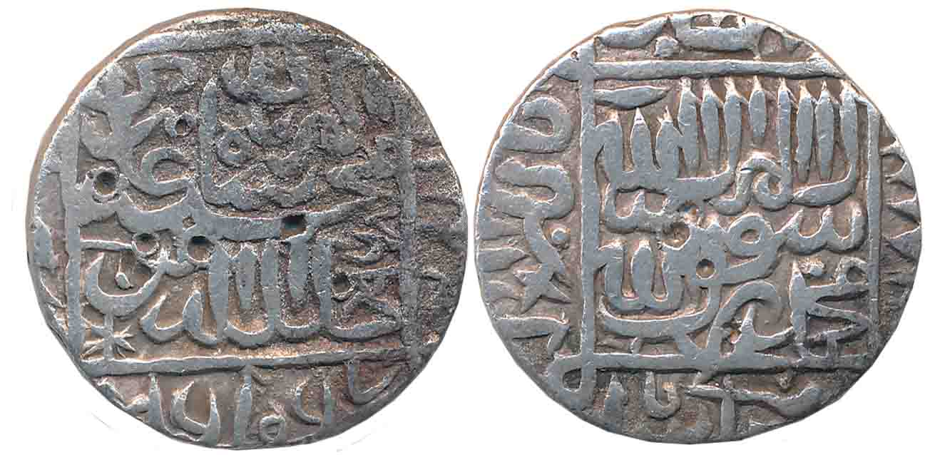 Akbar, Silver Rupee, 11.02g, “Kalima” type, Shergarh Mint (off flan), AH 968 (KM# 80.17). 