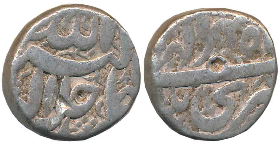 Akbar, Silver Rupee, 11.20g, “Jalalahu” type, Srinagar Mint, Ilahi Month Mihir (KM# 93.15)
