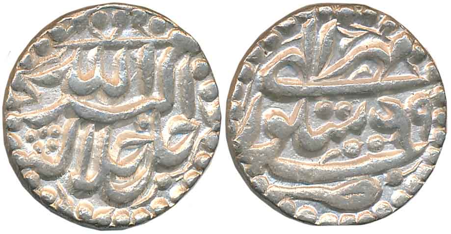 Akbar, Silver Rupee, 11.31g, “Jalalahu” type, Sitapur Mint, Ilahi Month Mihir, Year 49 (KM