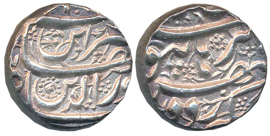 Jahangir, Silver Rupee, 11.42g, “Nur ud din” type, Burhanpur Mint (KM# 149.10). Extremely 