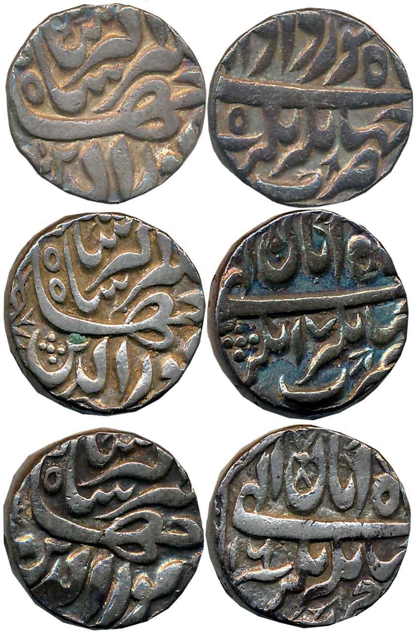 Jahangir, Silver Rupees (3), Jahangirnagar Mint, Ilahi Month Khurdad, Year 5, Aban, RY 16,