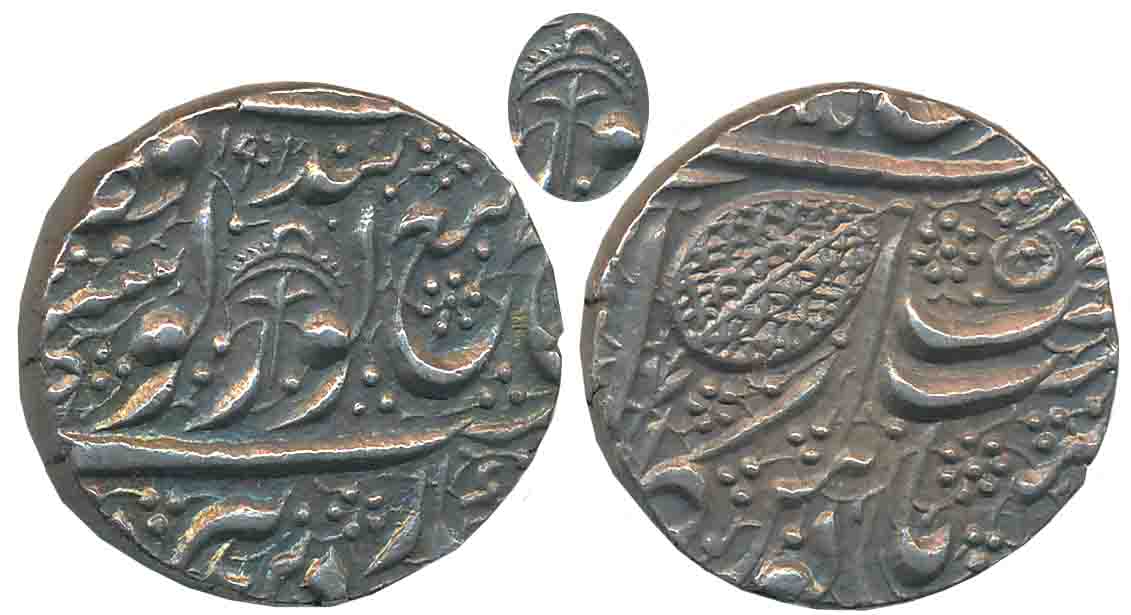 Ranjit Singh, Silver Rupee, 11.05g, “Nanakshahi” couplet, Amritsar Mint, VS 1885/ 1901, Um