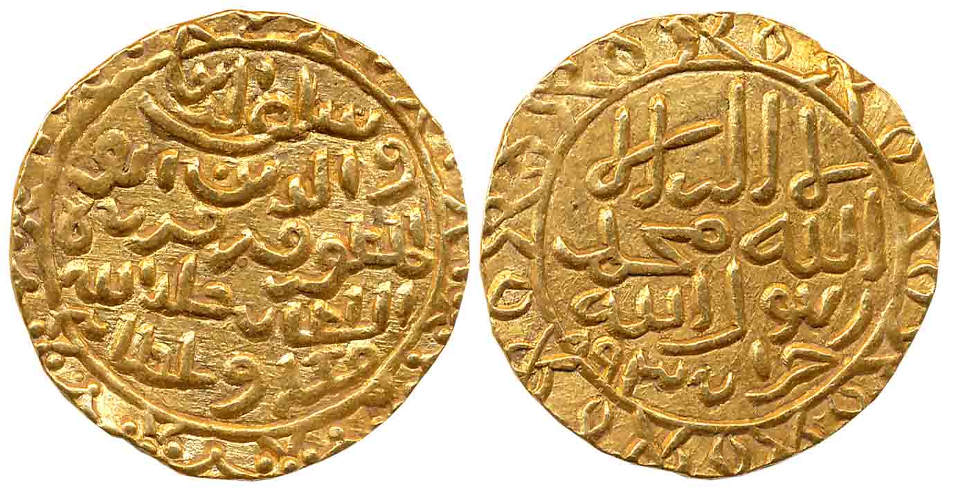 Saif al Din Firuz Shah, Gold Tanka, 10.50g, Broad flan, Khazana Mint, AH 893, Obv: Arabic 