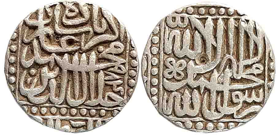 Akbar, Silver Rupee, 11.37g, “Kalma” type, Malpur Mint, AH 984 (KM# 80.14). Very fine, ver