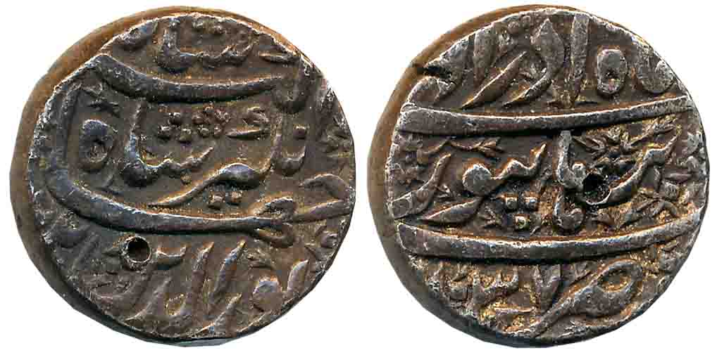Jahangir, Silver Rupee, 11.45g, “Posthumous” issue, “Din Panah” couplet, Burhanpur Mint, A