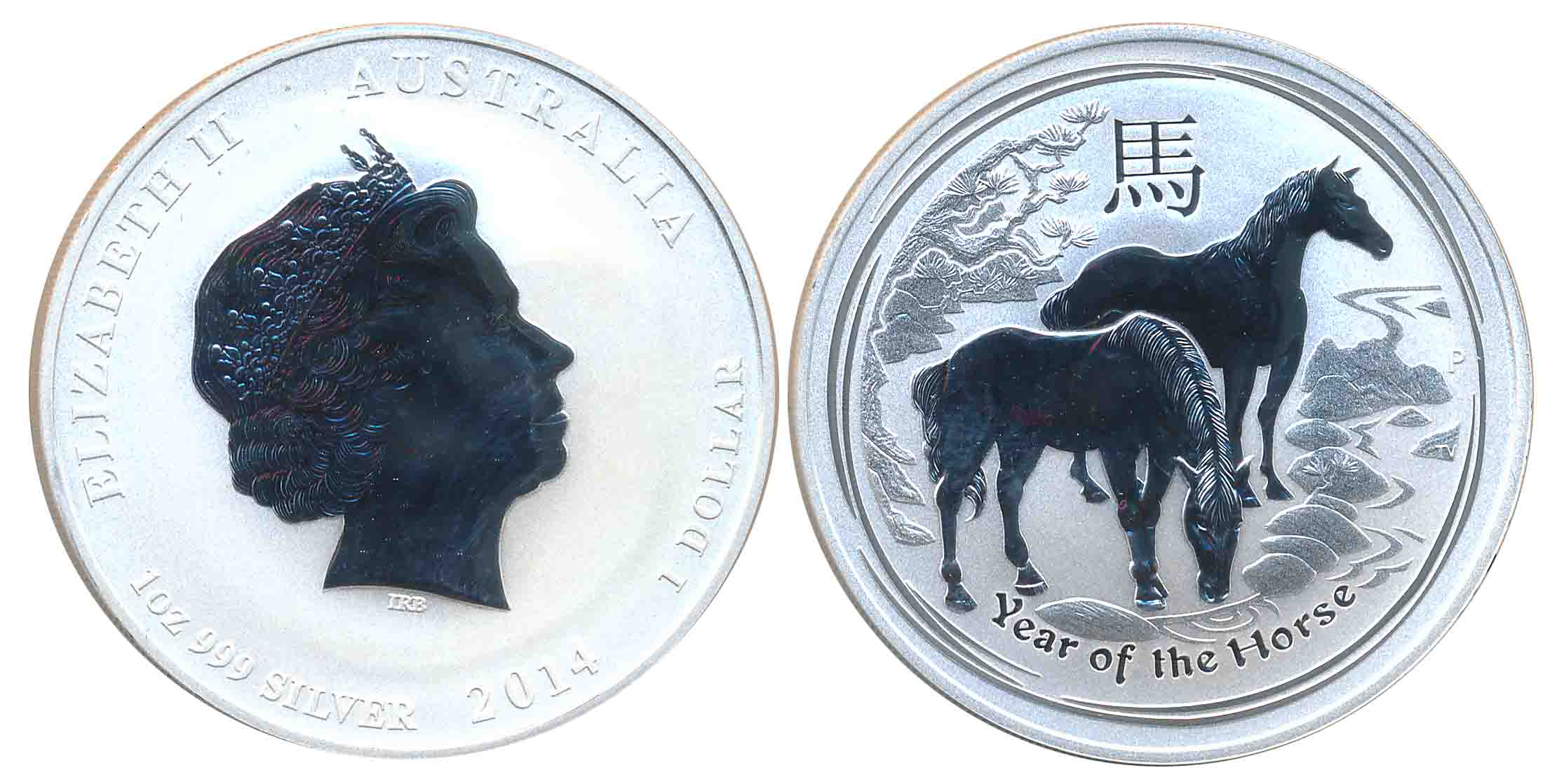 Australia, Elizabeth II, Proof, Silver 1 Dollar, 31.10g, 2014, Obv: Queen Elizabeth II fac