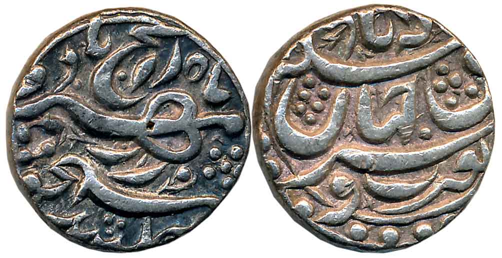 Akbar, Silver Rupee, 11.32g, “So called rebellion issue”, Allahabad Mint (KM# 97.1). Very 