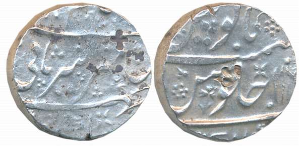 Nizams of Hyderabad, Silver Chulnee Rupee, 11.18g, ‘Mihr Muneer’ couplet, Medak Mint, in t