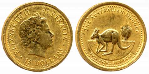 Australia, Elizabeth II, Gold 15 Dollars, 3.13g, 2005, Commemorative issue, Obv: Portrait 