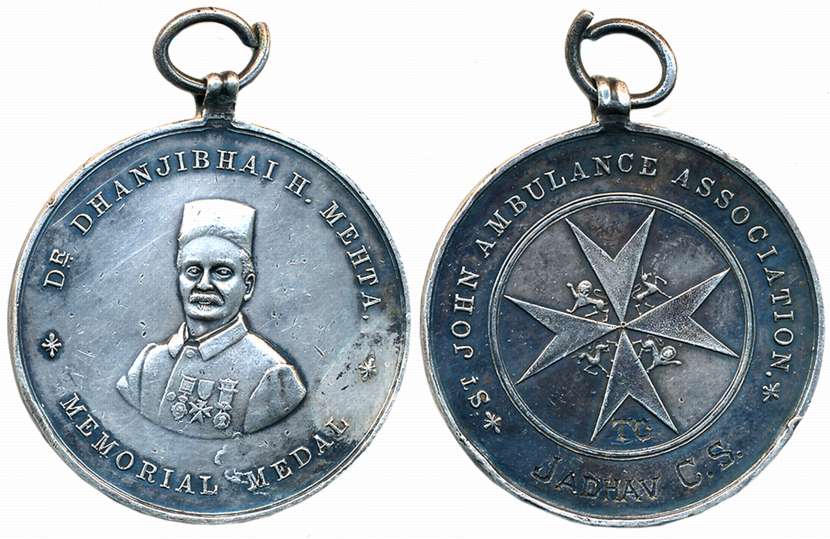 Parsi Silver Medal, 22.62g, Dr. Dhanjibhai. H. Mehta, Memorial Medal Awarded to Jadhav C.S