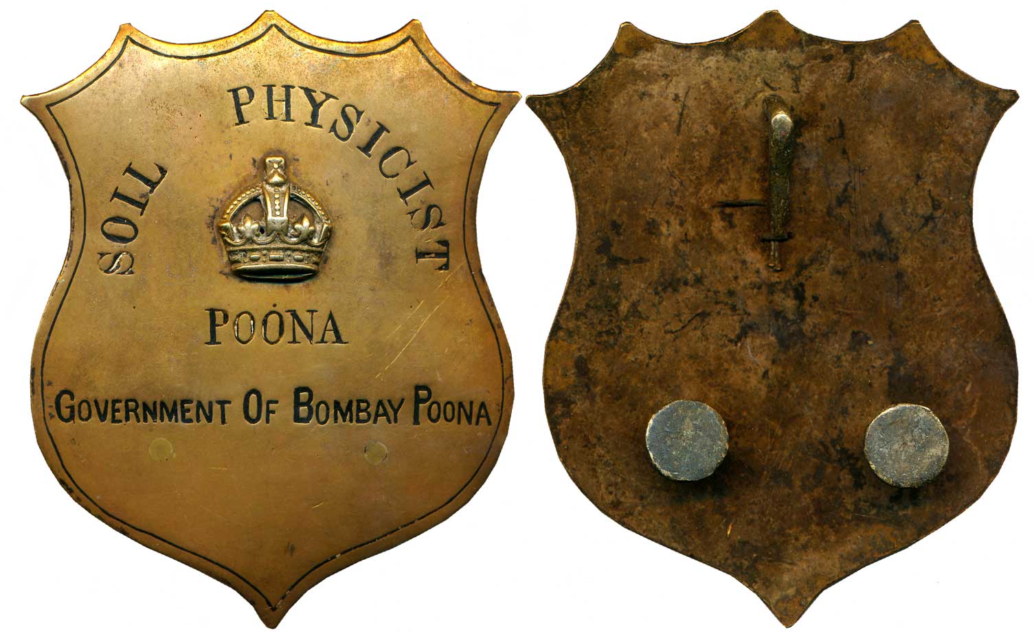 Soil Physicist Poona Chaparas,195.33g, Government of Bombay Poona. In excellent condition.