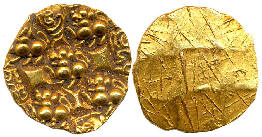 Chalukyas of Kalyani, Someshwara I Trailokyamalla, Punch Marked Gold Gadyana, 3.86g, Unifa