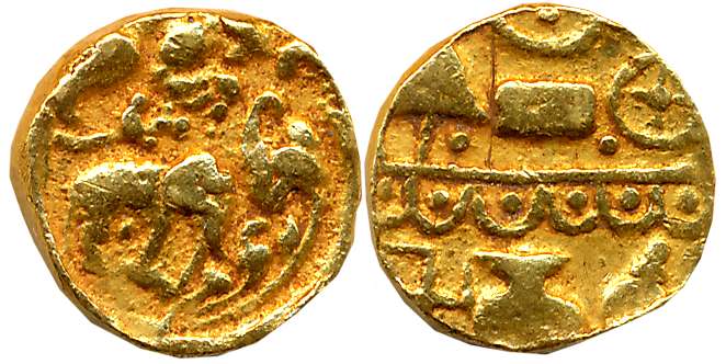 Gangas of Talkadu /Feudatories, Uninscribed, “Elephant” type, Gold Varaha- Gadyana, 3.89g,