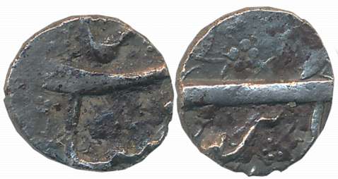 Jahangir, Silver 1/20 Rupee, 0.55g, Probably struck for scattering (Nisar) purposes, Burha