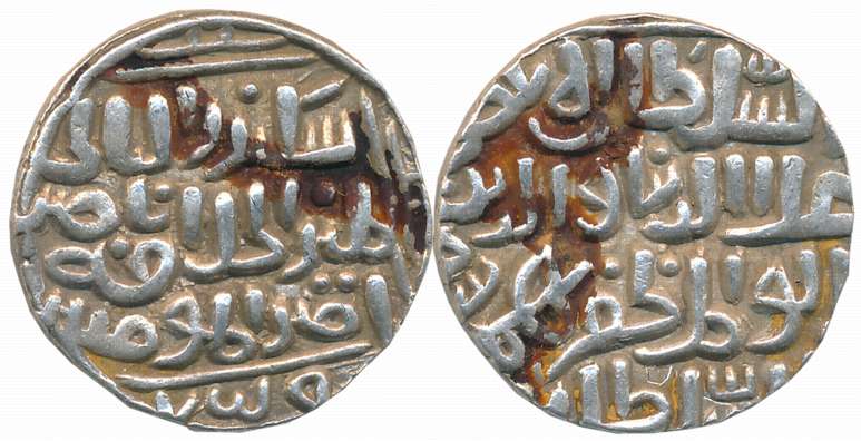 Ala al din Bahaman Shah, Silver Tanka, 11.07g, Hadrat Ahsanabad Mint, AH 759, Persian lege