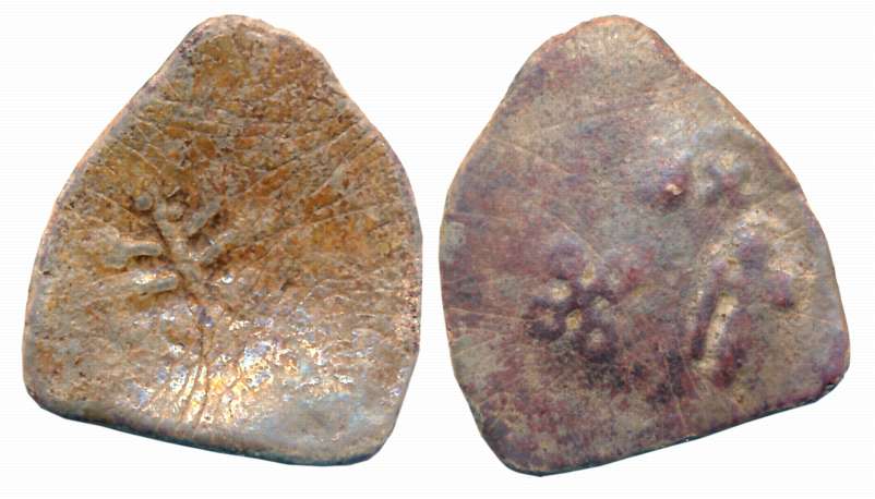 Ancient North Maharashtra / Khandesh, Tapi Valley, Uninscribed die- struck, Lead, 7.61g, O