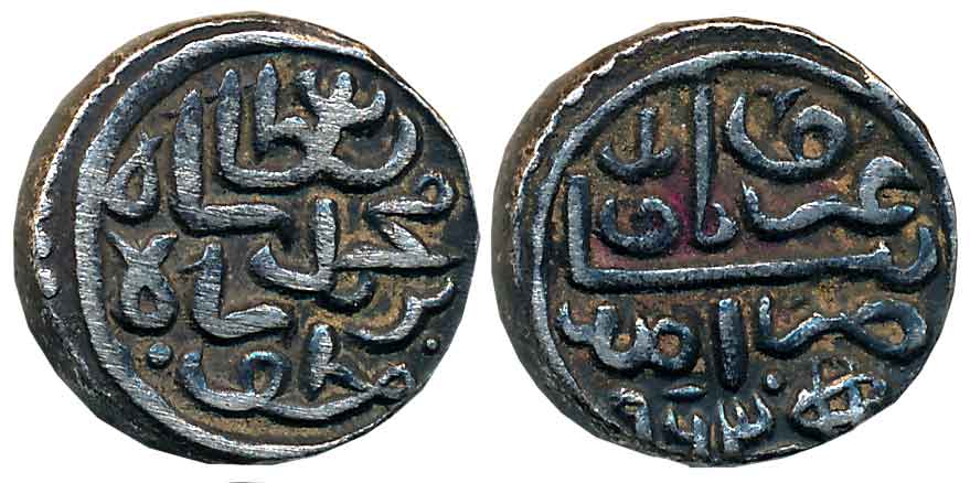 Muhammad bin Muzaffar, Silver Tanka, 7.11g, Mandu Mint, AH 963, Obv: Arabic legend “al sul