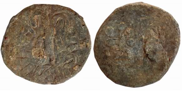 Post Mauryan, Ancient Eastern Malwa, Monarchical coinage of Tripuri region, Agiguta (Agni 