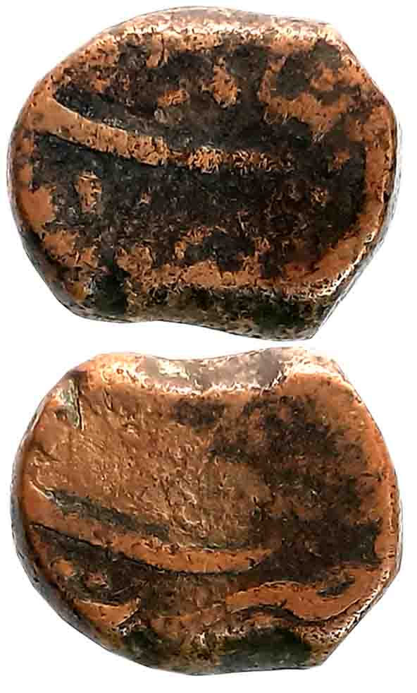 Jahandar Shah, Copper Dam, 20.86g, Surat Mint (Not listed in KM). Fine, rare.