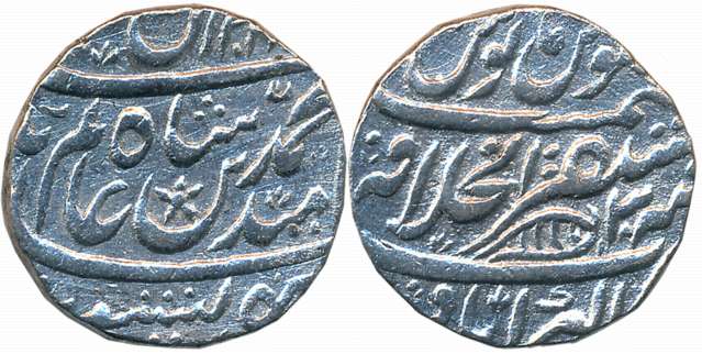 Agra- Akbarabad, Silver Rupee, 11.09g, in the name of Shah Alam II, AH 120X/ RY 34 (M&W# T