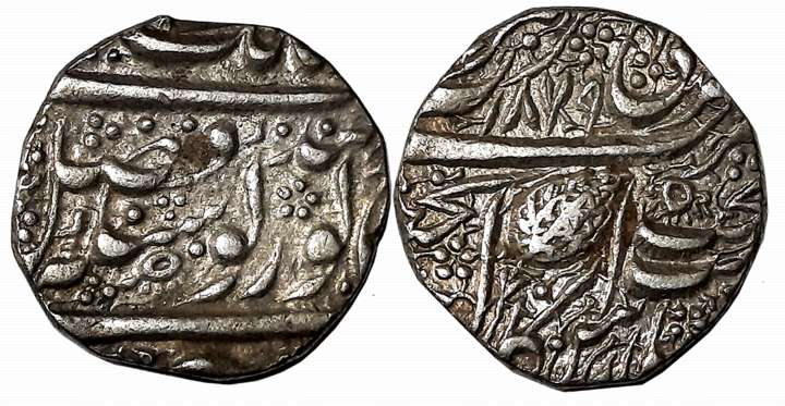Ranjit Singh, Silver, Rupee, 11.08g, “Guru Gobind” couplet, Amritsar Mint, VS 1879 (G. Sin