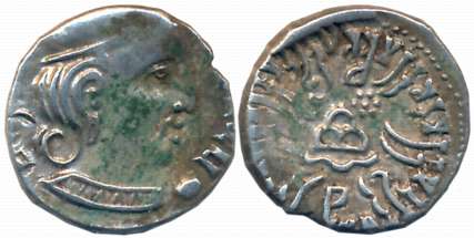 Western Kshatrapas, Swami Rudrasena III son of Swami Rudradaman II, Silver Drachma, 2.13g,