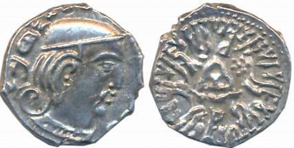 Western Kshatrapas, Swami Rudrasena III son of Swami Rudradaman II, Silver Drachma, 2.05g,