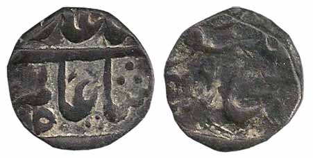 Shah Alam II, Copper, 16.98 g, Paisa, Shujatpur Mint, RY 49. About Very Fine, Rare.