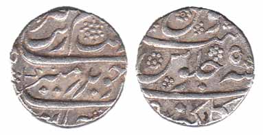 Aurangzeb, Silver, ½ Rupee, Golkonda Mint, RY 5 (KM 294.3). Very Fine, Scarce.