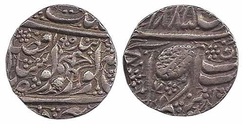 Amritsar Mint, Silver, Rupee, VS 1885, 1905, Ram in Gurumukhi type (KM 22.10). Very Fine.