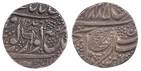 Amritsar Mint, Silver, Rupee, VS 1885, AD 1902, Pataka – banner on obv (KM 22.8). Very Fin