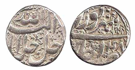 Akbar, Silver, Rupee, Ujjain Mint, Allahu Akbar type, Ilahi 48, Shahrewar Month (KM 93.16)