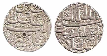 Jahangir as Salim, Silver, Rupee, Ahmedabad Mint, RY 2, Tir Month (KM 140.2). Test marks, 