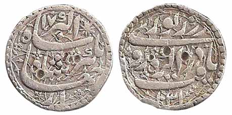 Jahangir, Silver, Rupee, Agra Mint, Yaft couplet, AH 1031/17 (KM 149.1). Test marks, dents