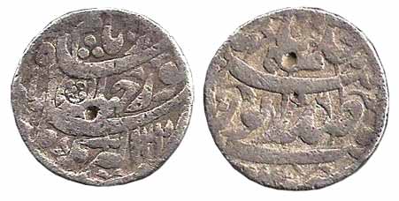 Nur Jahan, Silver, Rupee, Akbarnagar Mint, AH 1037/22, a dagger as mint mark (KM 168.3). T