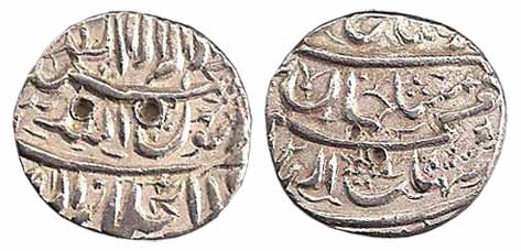 Shah Jahan, Silver, ½ Rupee, Agra, Dar-ul-Khilafat Mint. Crude legends, Very Fine, Unpubli