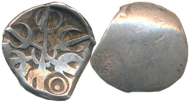 Punch Marked, Attributed to Gandhara Janapada, Silver Shana, 1.53g, Uniface, series 41, si