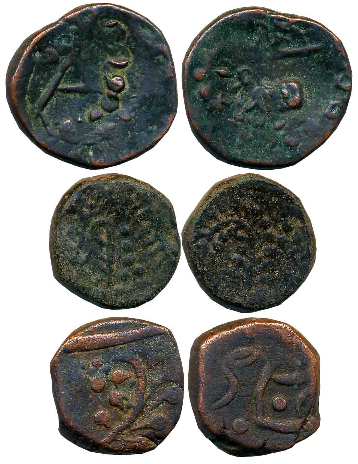 Copper (3), various types. Fine to very fine. 3 coins.