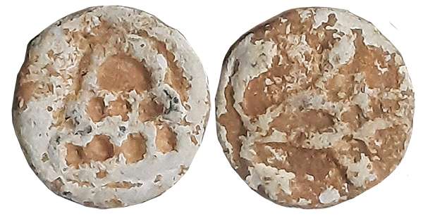 Anandas of Banavasi, Anonymous, Hill- Turtle Type, Lead, Unit, 2.24g, Obv: Eight Arched Hi