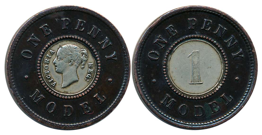 United Kingdom, Victoria,1 Penny, 3.78g, (1844), Obv: Bust of Queen Victoria facing left o